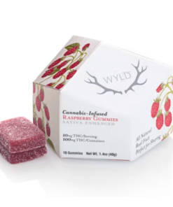 Raspberry Sativa Enhanced Gummies 100mg